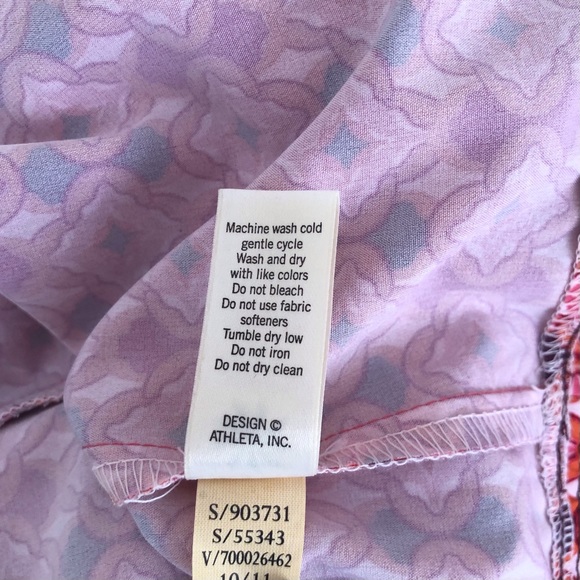 Athleta groovy 70s inspired mod empire waist print halter dress sz 2 / XS - Picture 9 of 13